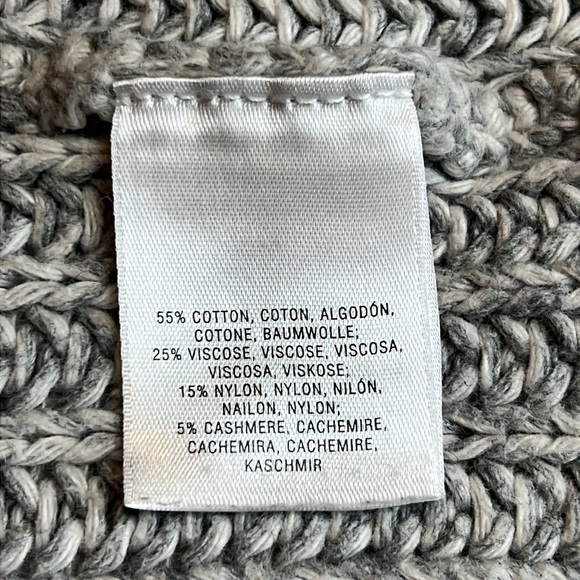 Anthropologie Moth long Midi Light Gray open knit cardigan SZ M - Picture 8 of 10